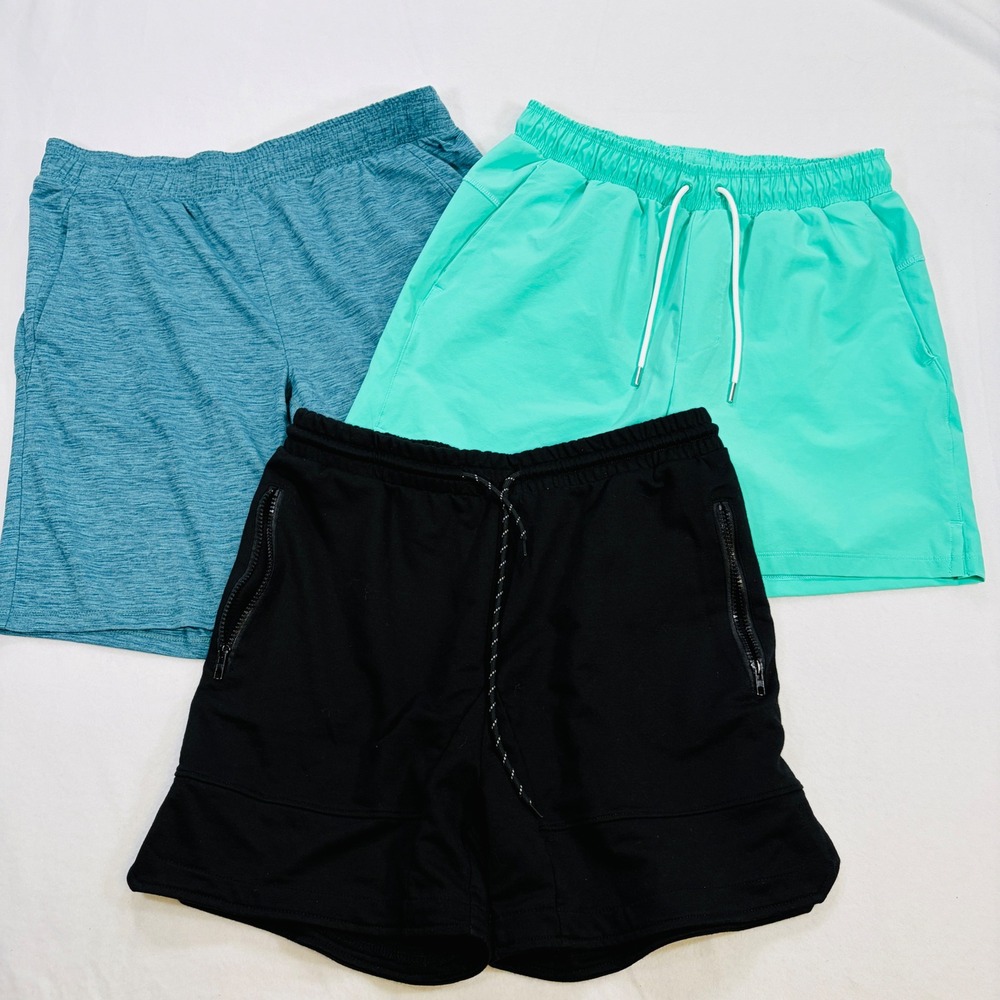 Mens Athletic Shorts Bundle Coofandy All in Motion Black Teal Mint Size Medium